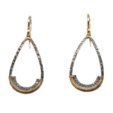 Teardrop Diamond Lined Earring
