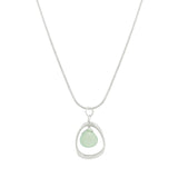 Open Circle with Chalcedony Necklace