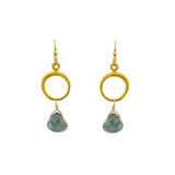 Circle with Mystic Quartz Earrings
