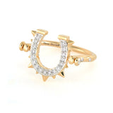 Lucky Horseshoe Flip Ring