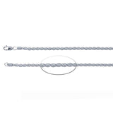 Sterling Silver 3mm French Rope Chain