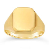 14k Yellow Gold Octagon Signet Ring