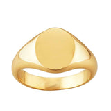 14k Yellow Gold Oval Signet Ring