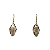 Wrapped Marquis Smokey Topaz Earrings