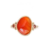 Carnelian and Sapphire Ring