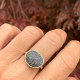 Graphite Quartz Cocktail Ring