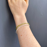 Double Pearl and Peridot Bracelet