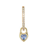 Beating Heart Medium Blue Sapphire Charm