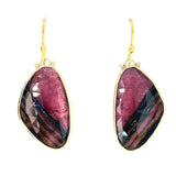 Pink Stripped Tourmaline Earrings