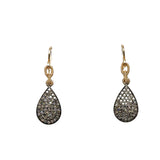 Linked Diamond Tear Drop Earrings