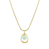 Open Circle with Chalcedony Necklace