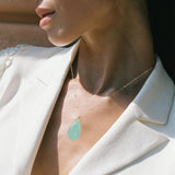 Faceted Chalcedony Arrowpoint Pendant