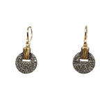 Round Pave Wire Wrapped Earrings