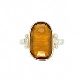 Citrine Ring With Diamonds