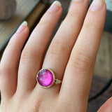 Ruby Cocktail Ring with Diamond Accents