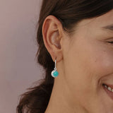 Mayan Drop Earrings Silver