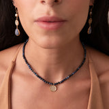 Medium Pendant Dumortierite Bead Necklace