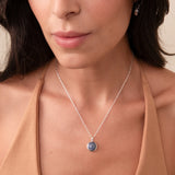 Dumortierite Round Pendant Necklace (DISC)
