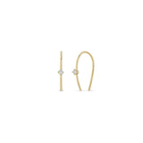 14k Short Diamond Threader Earrings