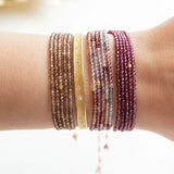 Pink Garnet Wrap Bracelet - Necklace