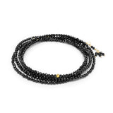 Black Spinel Wrap Bracelet - Necklace