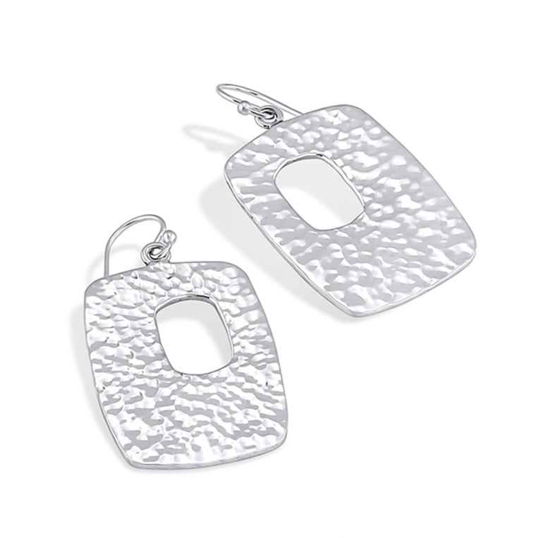 Hammered Flat Palm Spring Earrings