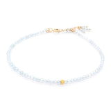 Single Wrap Aquamarine Bracelet