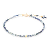 Single Wrap Gradient Blue Sapphire Bracelet