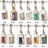 14k Yellow Gold Birthstone Baguettes Charm
