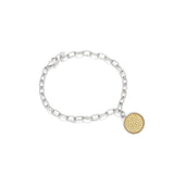 Two-Tone Disc Charm Bracelet