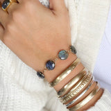 Organic Silver Cuff - Diamond