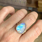 Rainbow Moonstone Cocktail Ring