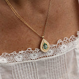Mint Green Tourmaline Pendant Necklace