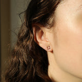 Ruby Floral Stud Earrings