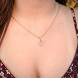 Small Horseshoe "Love My Life" Charm