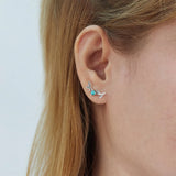 Turquoise Leaf Stud Earrings