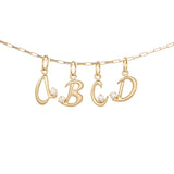 Initial Letter Charm with Diamond