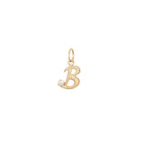 Initial Letter Charm with Diamond