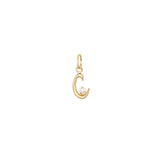 Initial Letter Charm with Diamond