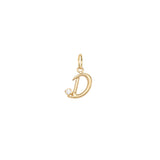 Initial Letter Charm with Diamond