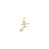 Initial Letter Charm with Diamond
