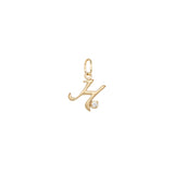 Initial Letter Charm with Diamond