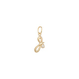 Initial Letter Charm with Diamond