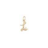 Initial Letter Charm with Diamond