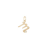 Initial Letter Charm with Diamond