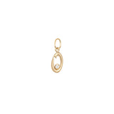 Initial Letter Charm with Diamond