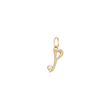 Initial Letter Charm with Diamond