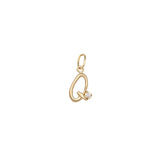 Initial Letter Charm with Diamond