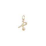 Initial Letter Charm with Diamond