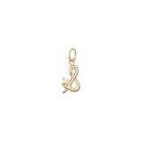 Initial Letter Charm with Diamond